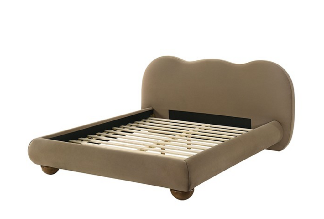 Finamore Brown Velvet Bed