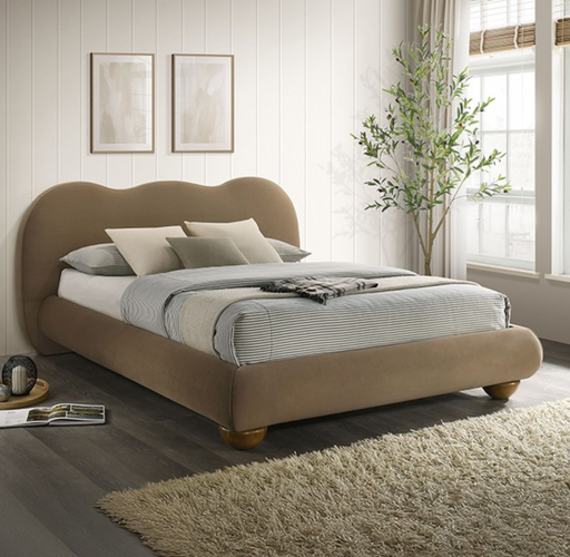 Finamore Brown Velvet Bed