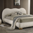 Finamore White Boucle Bed