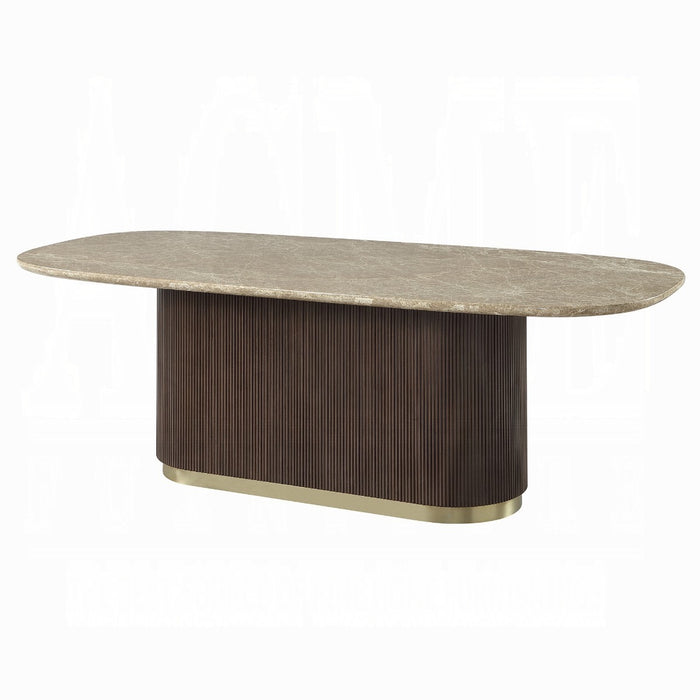 Clayten Dining Table w/Natural Marble Top