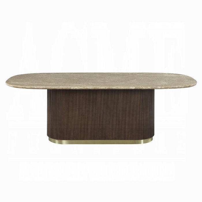 Clayten Dining Table w/Natural Marble Top