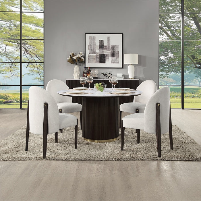 Clayten Round Dining Table w/Marble