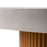 Duncan Modern Faux Concrete Walnut Round Dining Table
