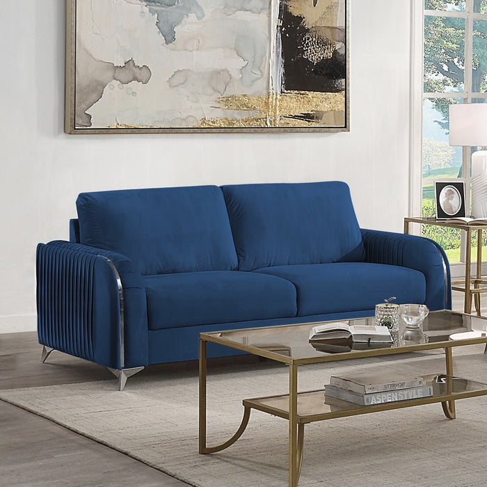 Wenona Blue Sofa and Loveseat Set