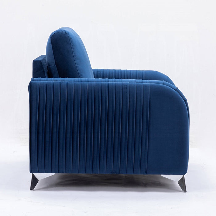 Wenona Blue Sofa and Loveseat Set
