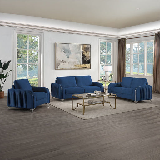 Wenona Blue Sofa and Loveseat Set