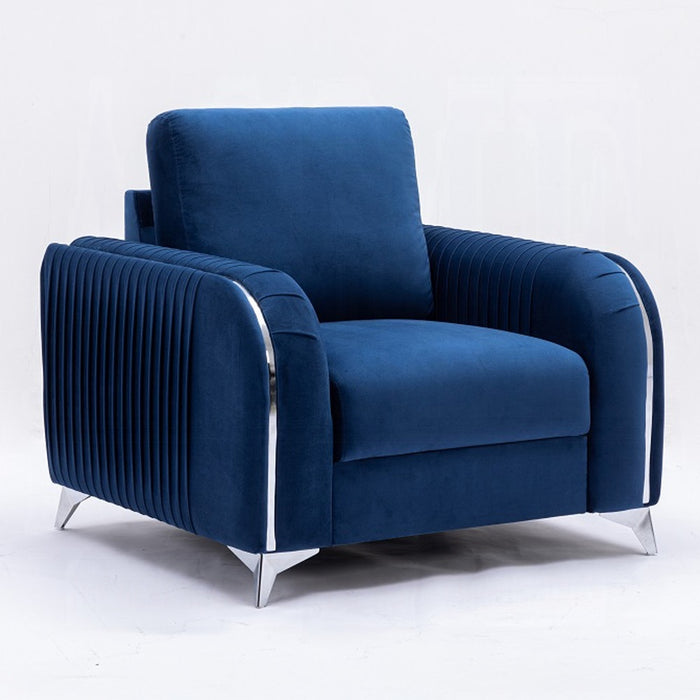 Wenona Blue Sofa and Loveseat Set