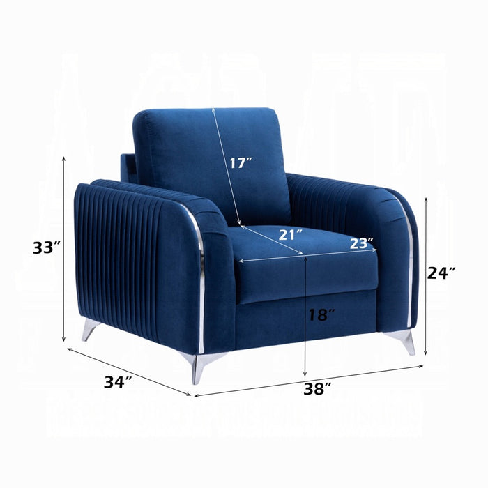 Wenona Blue Sofa and Loveseat Set