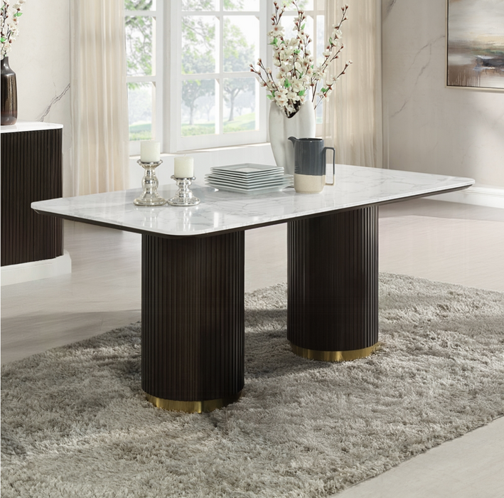Clayten Dining Table with Marble Top