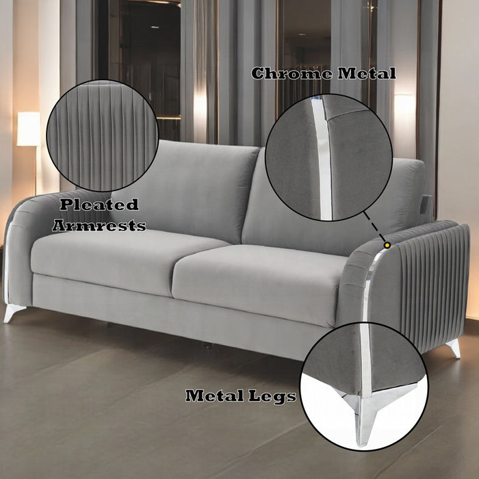 Wenona Gray Sofa and Loveseat Set