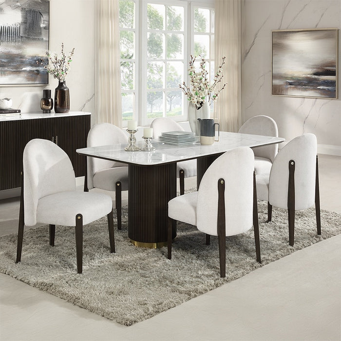 Clayten Dining Table with Marble Top