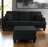 Moretaine Black Sofa and Loveseat Set