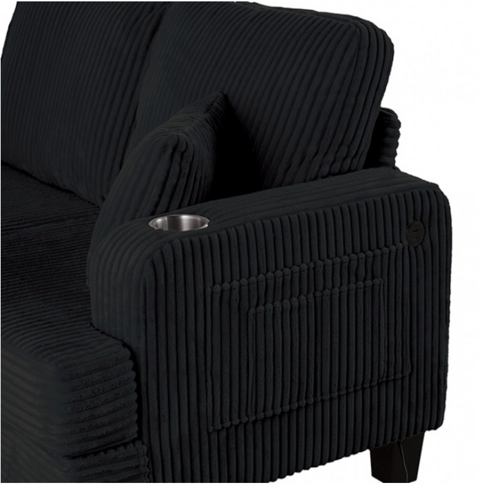 Moretaine Black Sofa and Loveseat Set