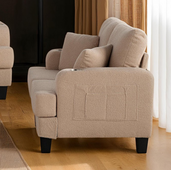 Moretaine Beige Sofa and Loveseat Set