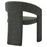 Oslo Barrel Fabric Upholstered Dining Accent Chair in Anthracite