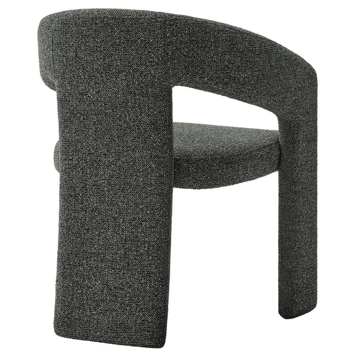 Oslo Barrel Fabric Upholstered Dining Accent Chair in Anthracite