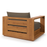 Tahoe Outdoor Patio Acacia Wood Chair in Natural Cocoa