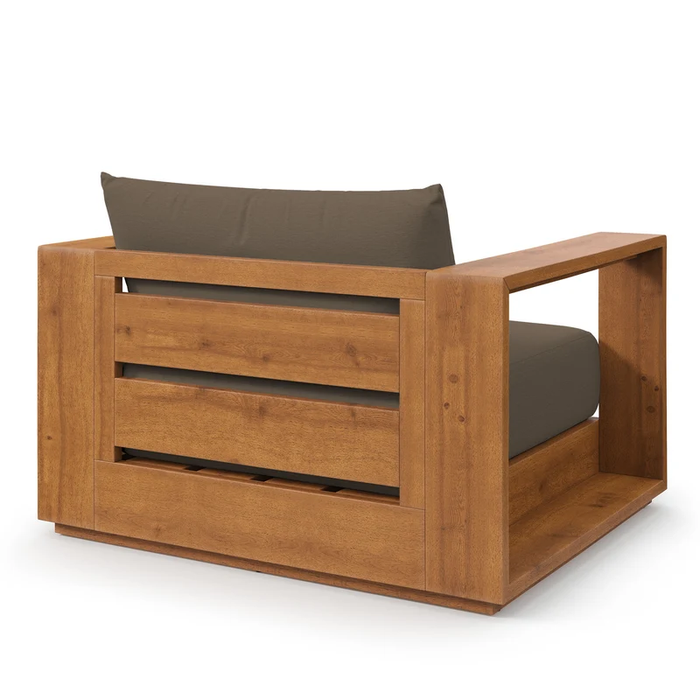 Tahoe Outdoor Patio Acacia Wood Chair in Natural Cocoa