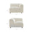 Auren 4 Piece Lattice Bouclé Upholstered Modular Sofa with Ottoman in Cream