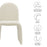 Junia Boucle Upholstered Arch Armless Dining Chair in Cream
