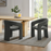 Oslo Barrel Fabric Upholstered Dining Accent Chair in Anthracite