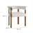 Imogen Performance Velvet Barrel Dining Chairs Set of 2 in Alabaster Deep Brown