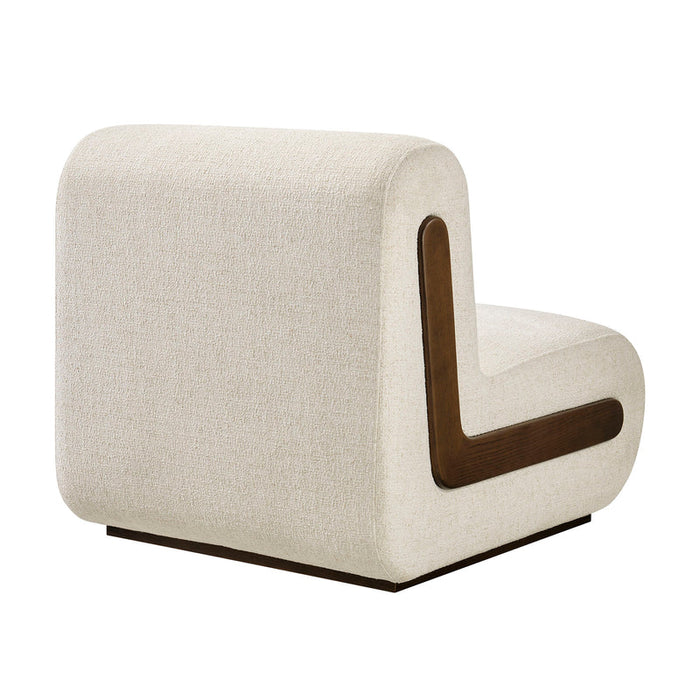 Denby Linen Blend Accent Chair in Ivory