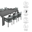 Tahoe 9-Piece Outdoor Patio Aluminum Dining Set in Gray Gray