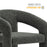 Oslo Barrel Fabric Upholstered Dining Accent Chair in Anthracite