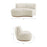 Rialta 2 Piece Curved Performance Velvet Sectional Sofa in Alabaster