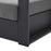 Tahoe Outdoor Patio Powder-Coated Aluminum Armchair in Gray Charcoal