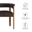 Imogen Performance Velvet Barrel Dining Chairs Set of 2 in Chocolate Brown Deep Brown