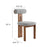 Torian Boucle Fabric Dining Chair Set of 2 in Walnut Light Gray