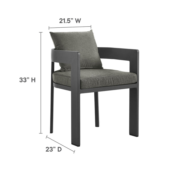 Tahoe 9-Piece Outdoor Patio Aluminum Dining Set in Gray Charcoal