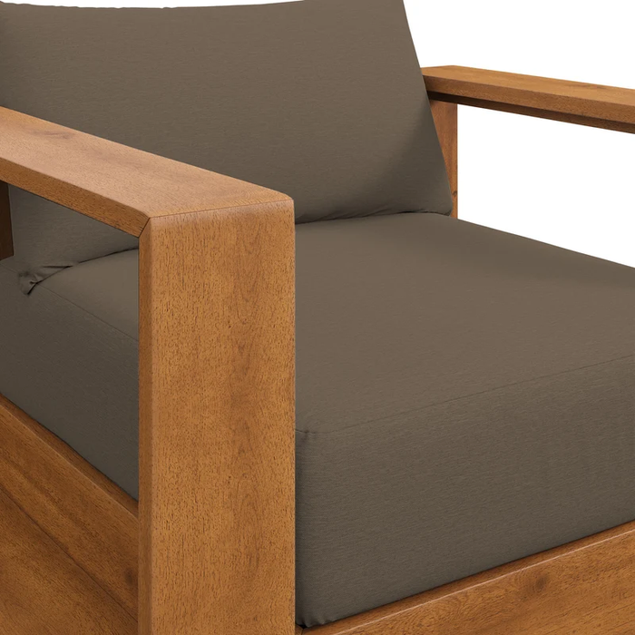 Tahoe Outdoor Patio Acacia Wood Chair in Natural Cocoa