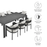 Tahoe 9-Piece Outdoor Patio Aluminum Dining Set in Gray White