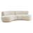 Rialta 2 Piece Curved Performance Velvet Sectional Sofa in Alabaster