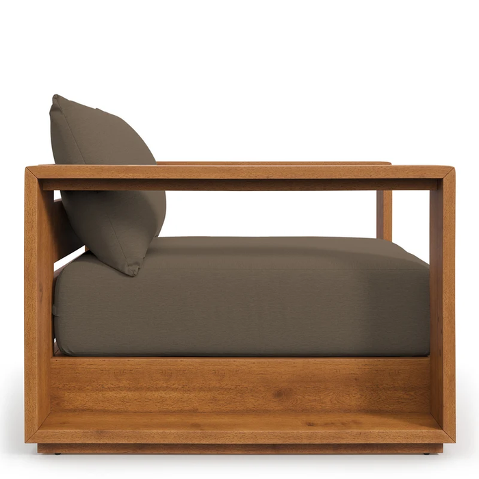 Tahoe Outdoor Patio Acacia Wood Chair in Natural Cocoa