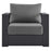 Tahoe Outdoor Patio Powder-Coated Aluminum Armchair in Gray Charcoal