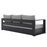 Tahoe Outdoor Patio Powder-Coated Aluminum Sofa in Gray Gray