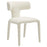 Stellan Curved Back Boucle Upholstered Dining Chair in Cream Set of Two