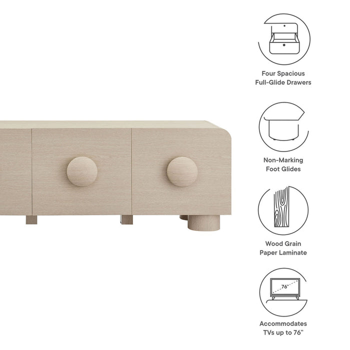 Sonnet 69" Low Profile TV Stand in Ash