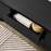 Duval 71 Inch Oval TV Cabinet in Black