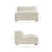 Auren 4 Piece Lattice Bouclé Upholstered Modular Sofa with Ottoman in Cream