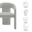 Oslo Barrel Fabric Upholstered Dining Accent Chair in Dove Gray
