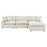 Commix 4-Piece Down Filled Overstuffed Boucle Fabric Sectional Sofa in Ivory
