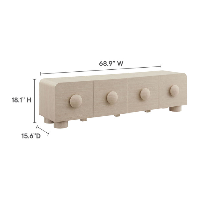 Sonnet 69" Low Profile TV Stand in Ash