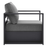 Tahoe Outdoor Patio Powder-Coated Aluminum Armchair in Gray Charcoal