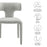 Stellan Curved Back Boucle Upholstered Dining Chair in Dove Gray Set of Two