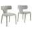 Stellan Curved Back Boucle Upholstered Dining Chair in Dove Gray Set of Two